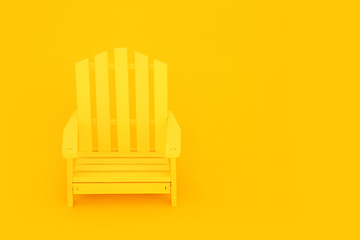 Image showing Trendy Yellow Chair for Solitary Independence Concept