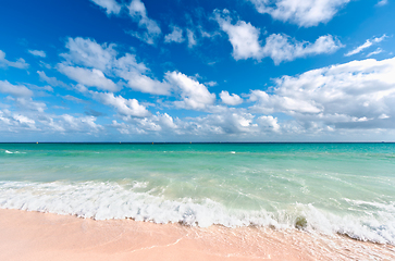 Image showing Beautiful beach and sea