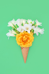 Image showing Summer Ice Cream Cone Surreal Floral Gift 