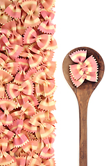 Image showing Healthy Farfalle Italian Bow Tie Pasta