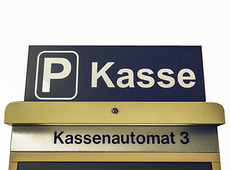 Image showing Vintage looking Park kasse