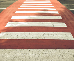 Image showing Vintage looking Zebra crossing