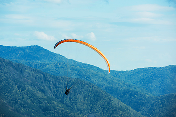 Image showing Paragliding in mountains