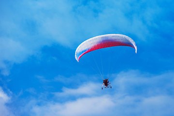 Image showing Paragliding in mountains