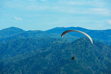 Image showing Paragliding in mountains