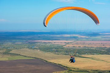 Image showing Paragliding in mountains