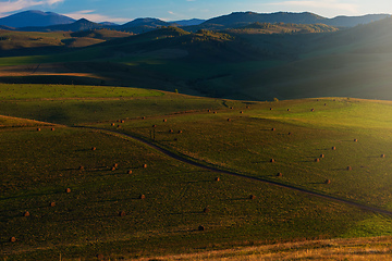 Image showing Beauty summer evening in the mountains