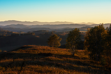 Image showing Beauty sunset in the mountains