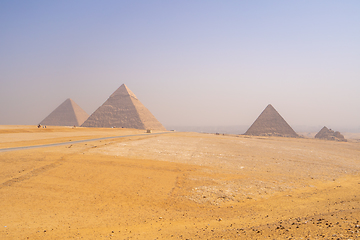 Image showing Pyramids of Giza near Cairo Egypt