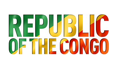 Image showing Congolese flag text font