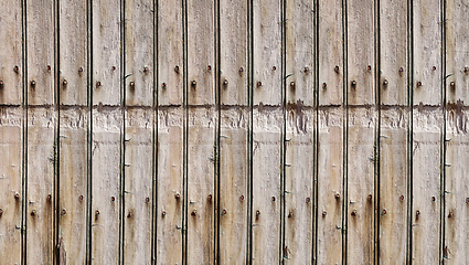 Image showing Rough wood board banner