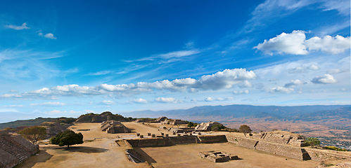 Image showing Panorama of sacred site Monte Alban, Mexico