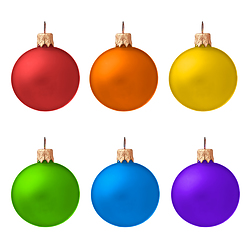 Image showing set of christmas ornaments isolated