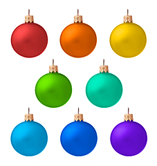 Image showing set of christmas ornaments isolated