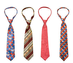 Image showing Set of man's ties isolated