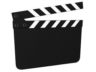 Image showing Blank clapboard isolated