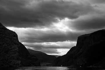 Image showing Naeroyfjord, Sogn og Fjordane, Norway