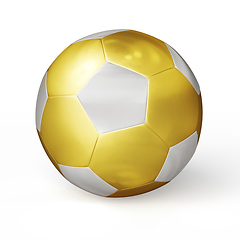 Image showing Golden soccer ball isolated