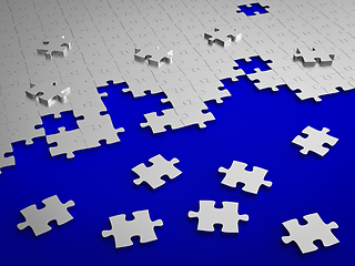 Image showing Jigsaw puzzle metal