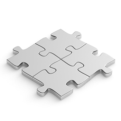 Image showing Jigsaw puzzle metal