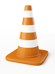 Image showing Orange highway traffic cone