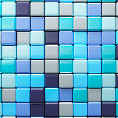 Image showing Abstract background of multicolored colorful cubes