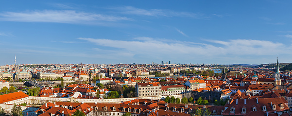 Image showing Panoramic view of Prague from Prague Castle