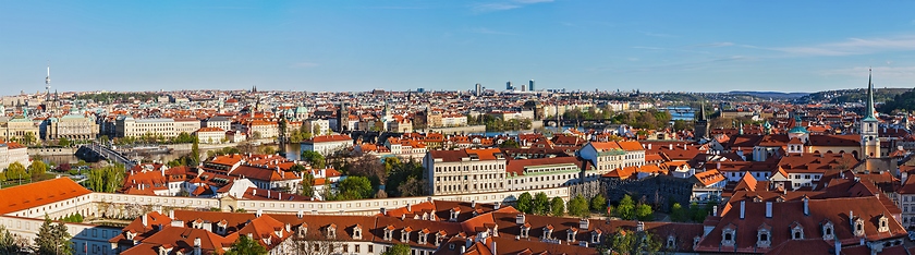 Image showing Panoramic view of Prague from Prague Castle