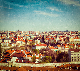 Image showing Aerial view of Prague from Prague Castle