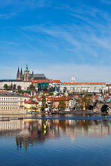 Image showing View of Charles bridge over Gradchany