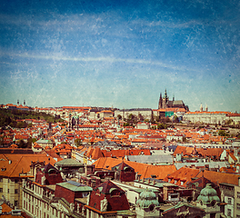 Image showing View of Stare Mesto (Old City) and and St. Vitus Cathedral