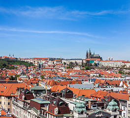 Image showing View of Stare Mesto (Old City) and and St. Vitus Cathedral