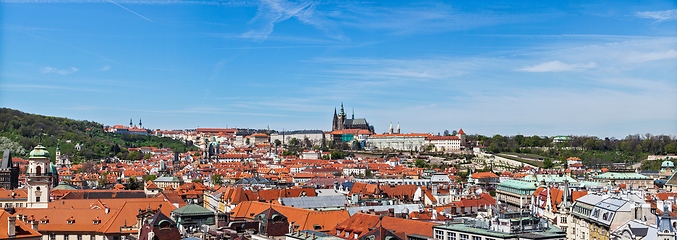 Image showing Panorama of Stare Mesto and St. Vitus Cathedral