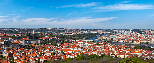 Image showing Panoramic view of Prague from Prague Castle