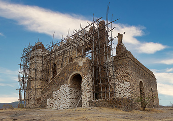 Image showing ruins of Guzara royal palace, Ethiopia Africa