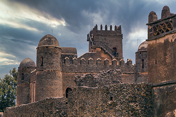 Image showing Fasil Ghebbi, castle in Gondar, Ethipia Heritage