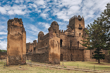 Image showing Fasil Ghebbi, castle in Gondar, Ethipia Heritage