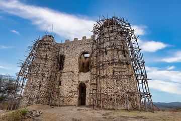 Image showing ruins of Guzara royal palace, Ethiopia Africa