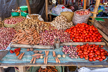Image showing fresh vegetables at the marketplace, Madagascar