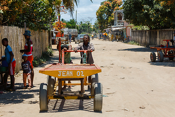 Image showing Malagasy man on main street of Maroantsetra, Madagascar