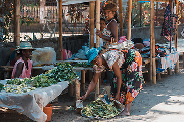 Image showing Malagasy marketplace on main street of Maroantsetra, Madagascar