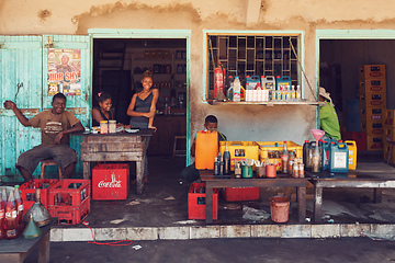 Image showing Malagasy marketplace on main street of Maroantsetra, Madagascar