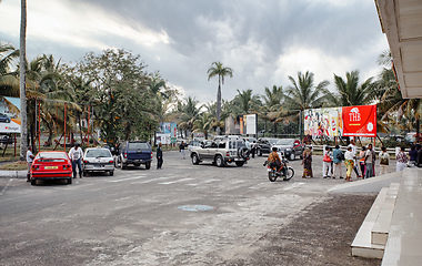 Image showing Malagasy people behind airport, Toamasina Madagascar