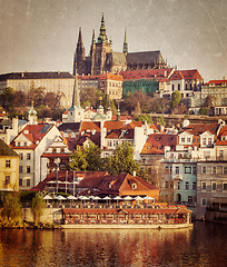 Image showing View of Mala Strana and Prague castle over Vltava river