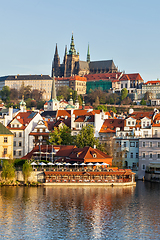 Image showing View of Mala Strana and Prague castle over Vltava river