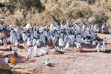Image showing orthodox Christian Ethiopian people, Lalibela Ethiopia