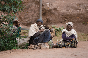 Image showing orthodox Christian Ethiopian people, Lalibela Ethiopia