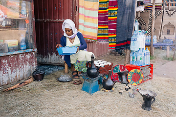 Image showing women preparing bunna coffee, Ethiopia