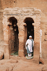 Image showing Monk in Lalibela churches, Ethiopia