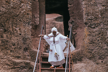 Image showing orthodox Christian Ethiopian woman, Lalibela Ethiopia